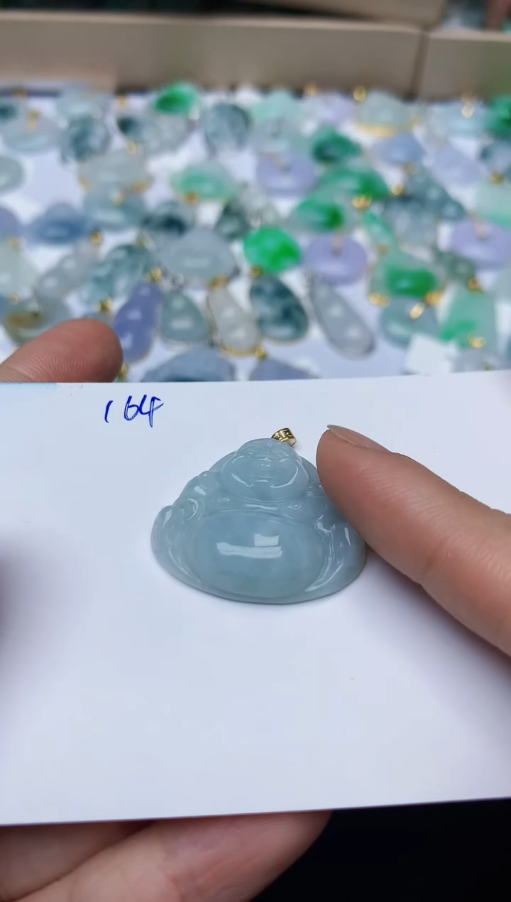 【闪购商品】翡翠颈饰18K金镶嵌天然翡翠A货  