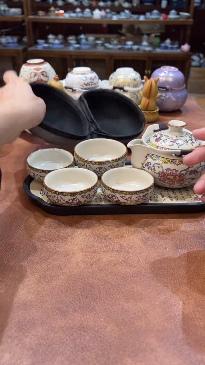 真的很便宜会开片的旅行茶具