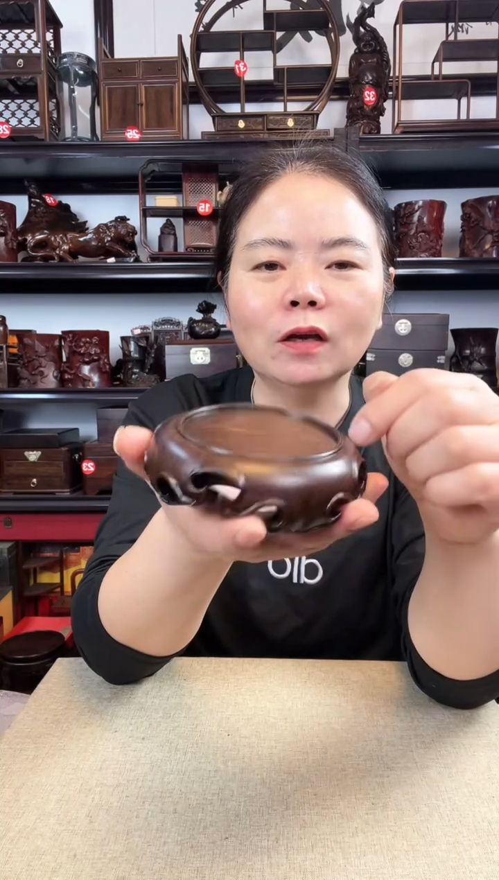 木小卷边圆老李红木工艺品