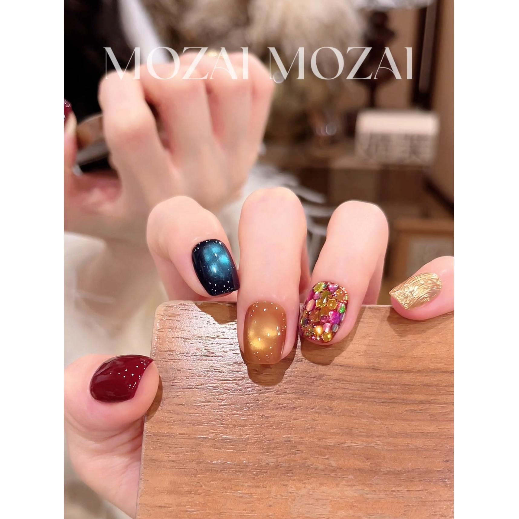 茉哉W【美杜莎】纯手工定制美甲拆卸穿戴甲A5338