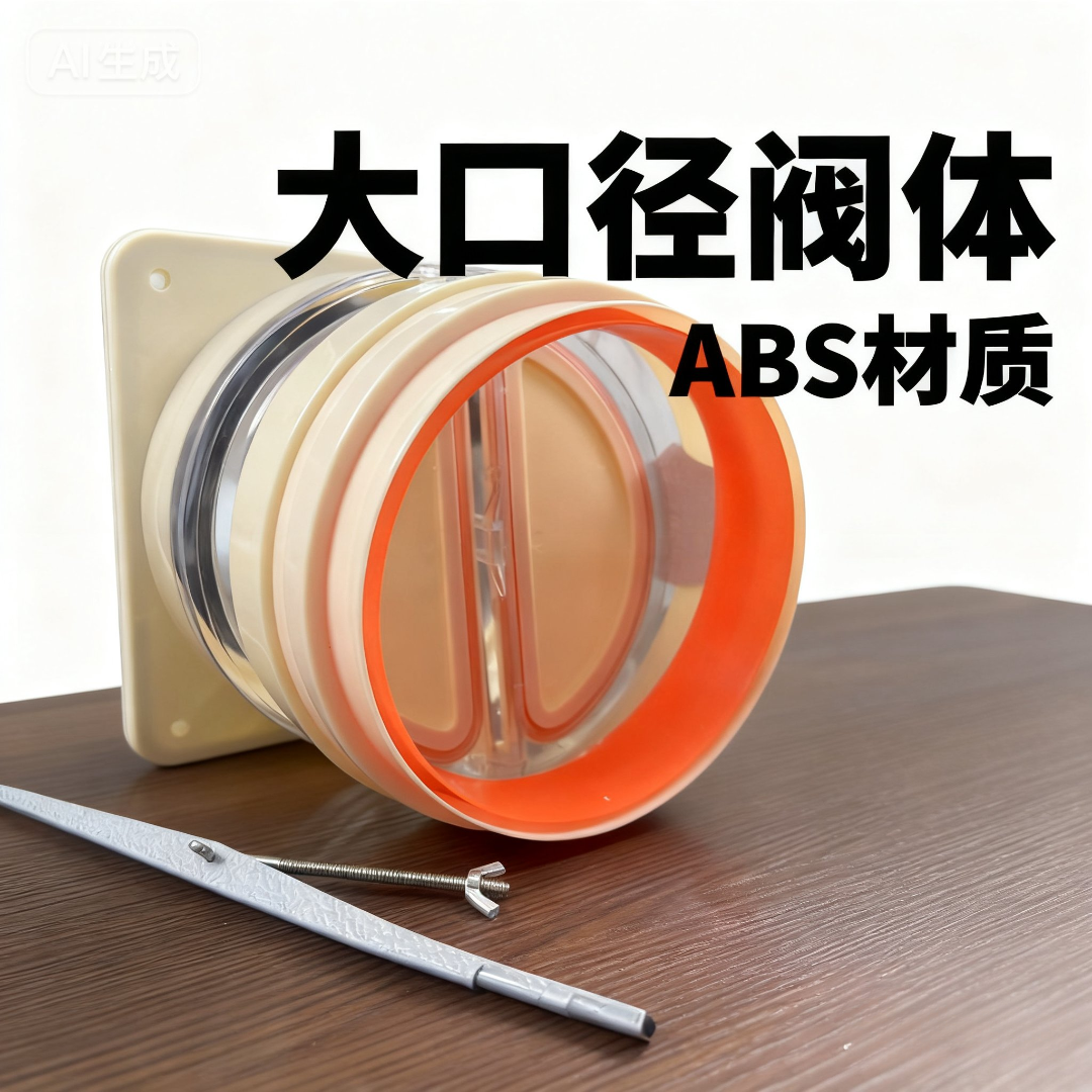 家用新款高品质防油烟倒灌防串味全硅胶膜片烟道止回阀止逆阀
