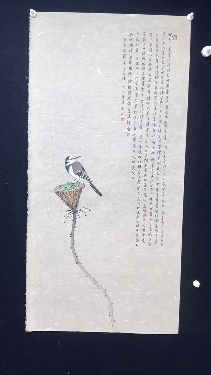 【闪购商品】国画绘画莲蓬心经