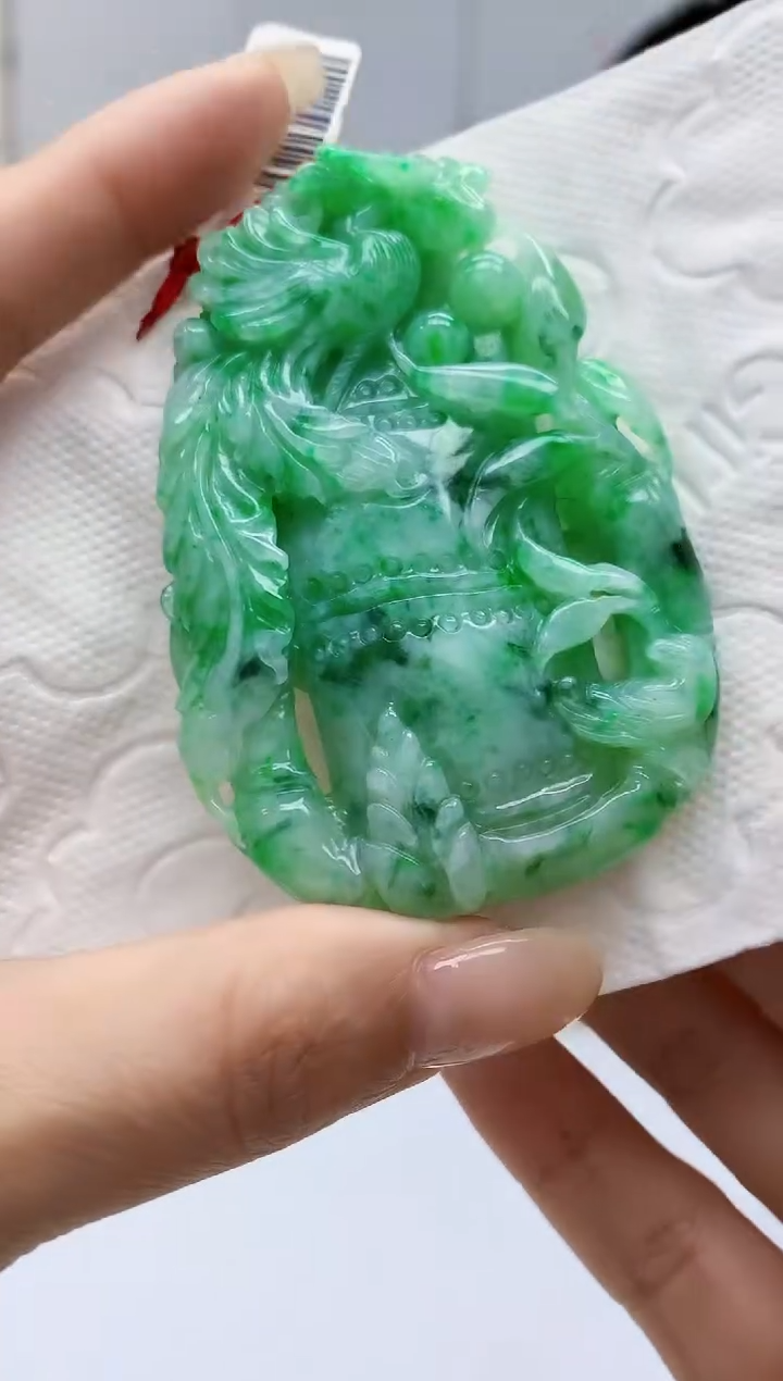 【闪购商品】定制翡翠未镶嵌4812lr-毛货挂件8