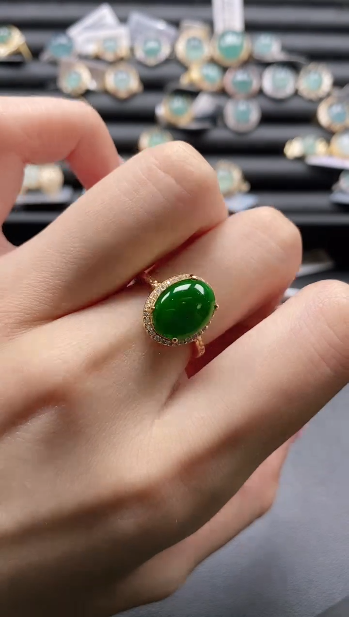 【闪购商品】翡翠戒指银S925镶嵌11111