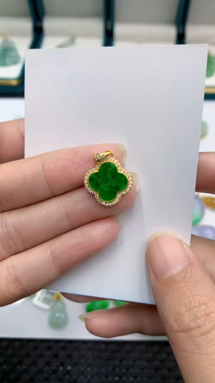 【闪购商品】翡翠颈饰银S925镶嵌            8