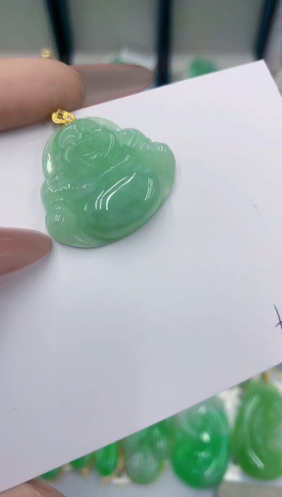 颈饰18K金镶嵌翡翠111111