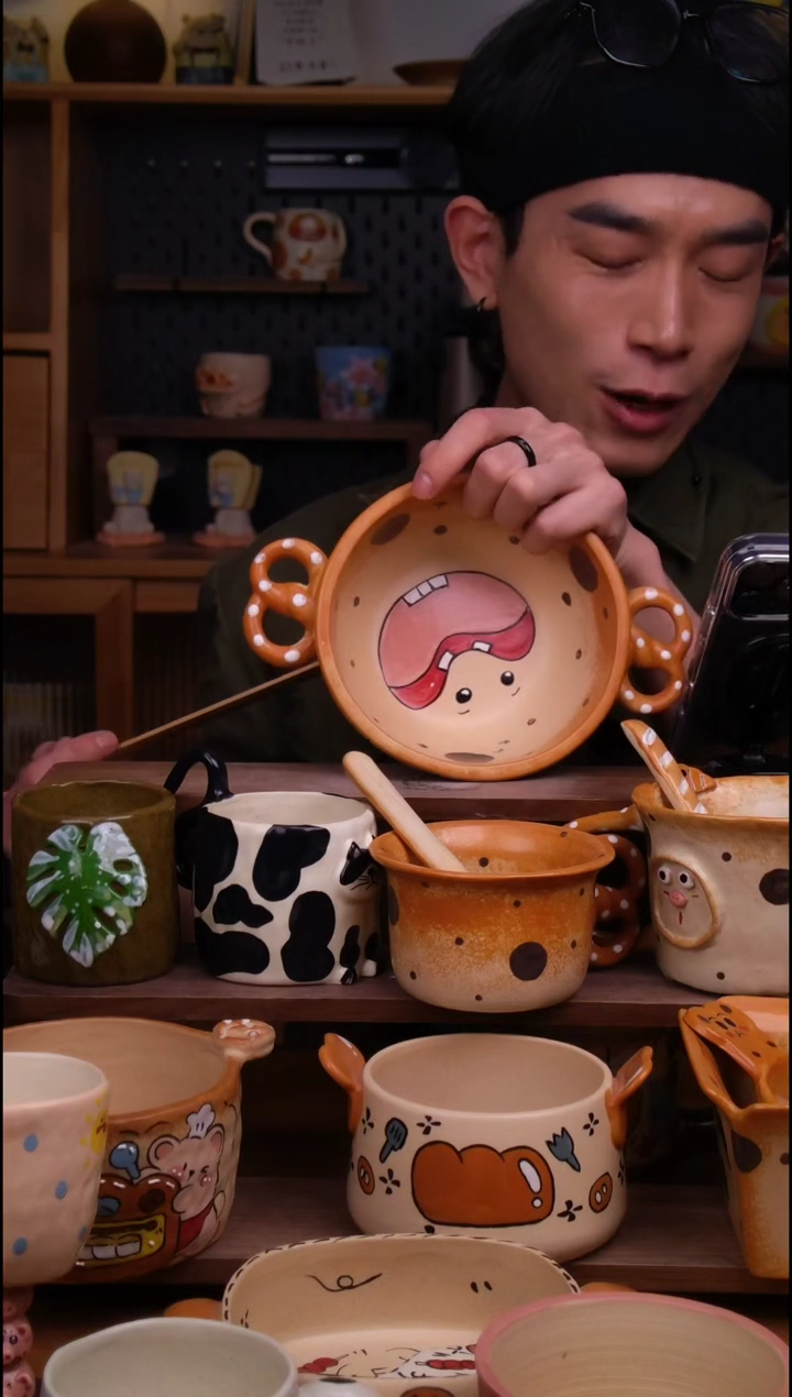 碗陶景德镇可爱设计师款陶瓷