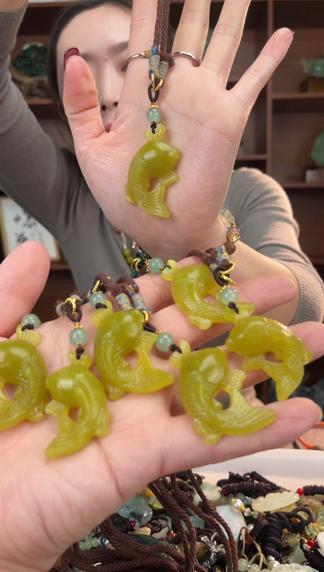 未镶嵌蛇纹石玉颈饰多样性发货拍一发一