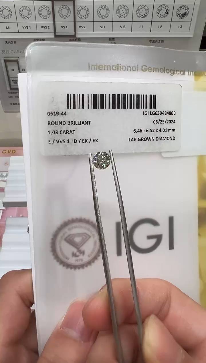 【闪购商品】实验室培育钻石未镶嵌@ 1.03ct 先鉴赏，再定制！