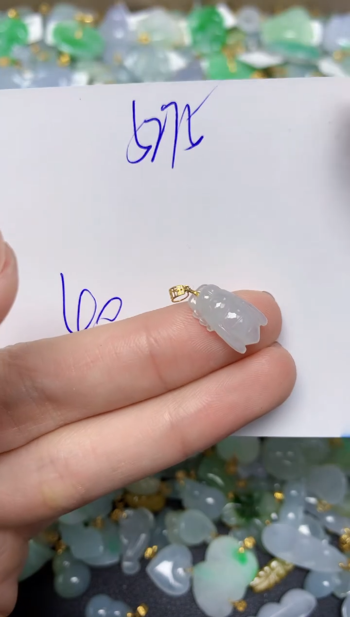 【闪购商品】翡翠颈饰18K金镶嵌 天然翡翠A货