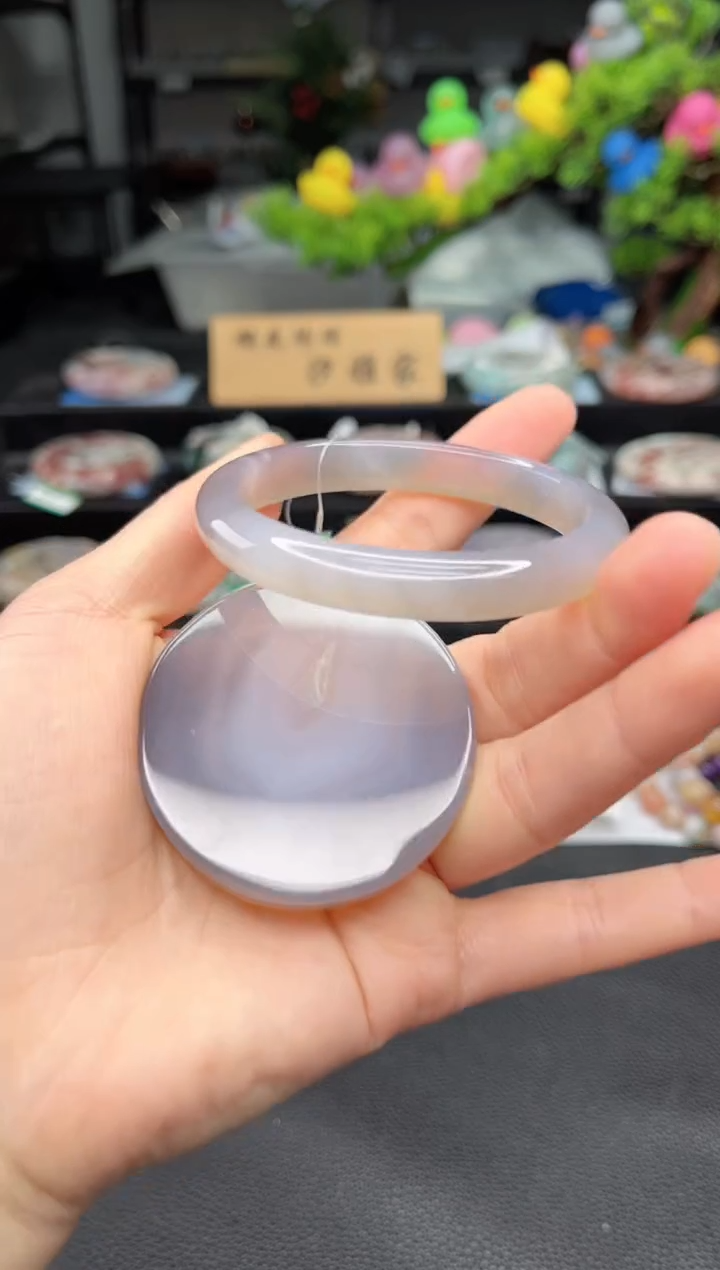 石英质玉未镶嵌手镯57圈口（赠品镯心）3931198