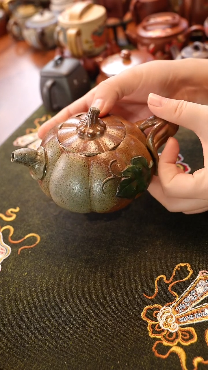 茶壶紫砂柴烧南瓜