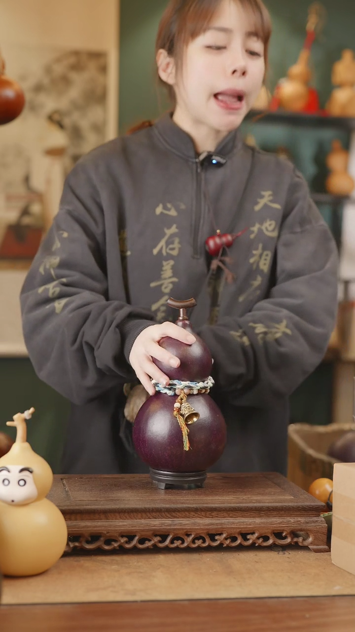 【闪购商品】172号精品天然大漆工艺防渗内胆酒葫芦~