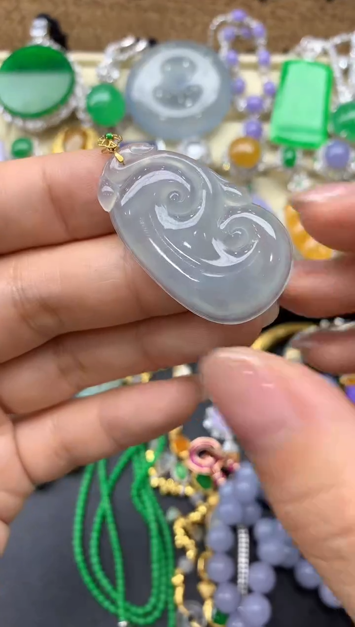 【闪购商品】翡翠颈饰18K金镶嵌95-中国好珍宝