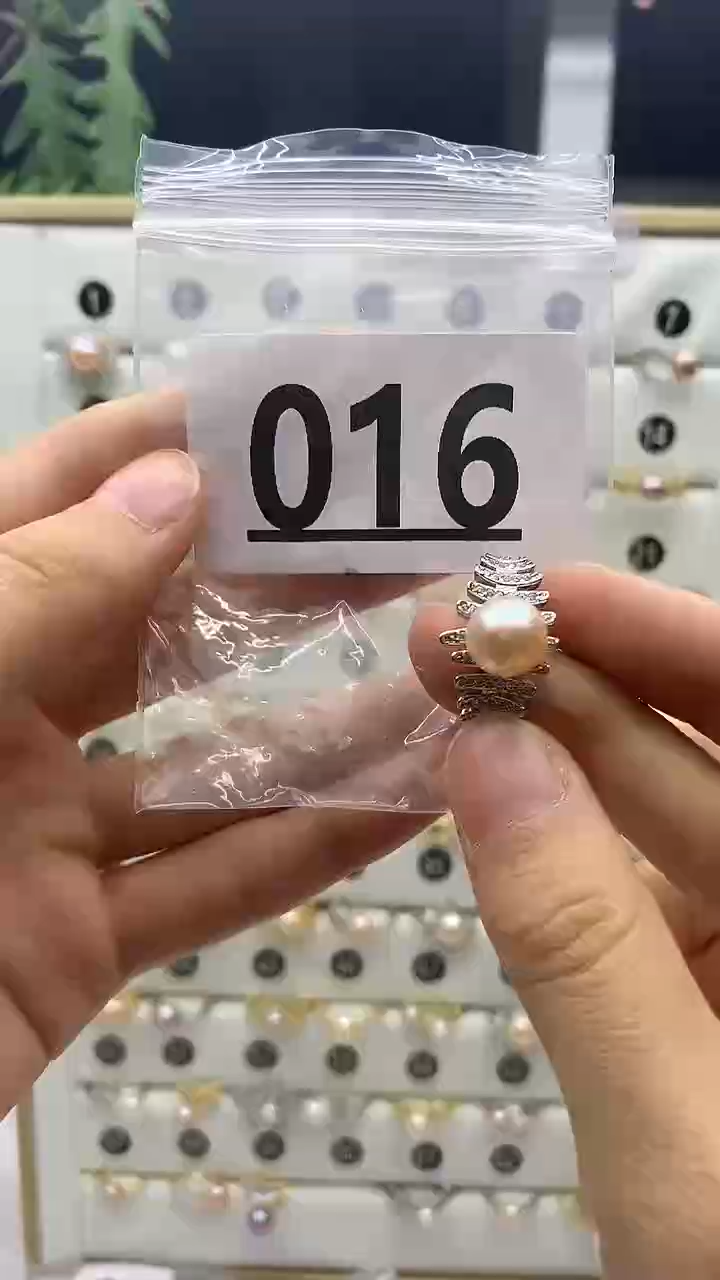 合金戒指淡水珍珠016