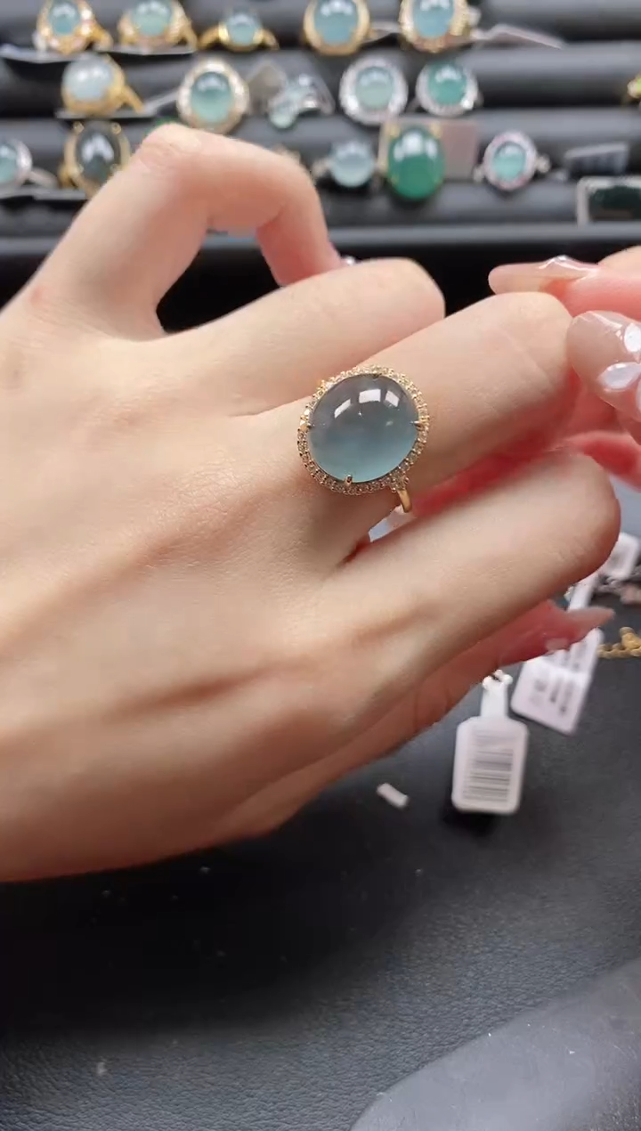 【闪购商品】翡翠戒指银S925镶嵌1111