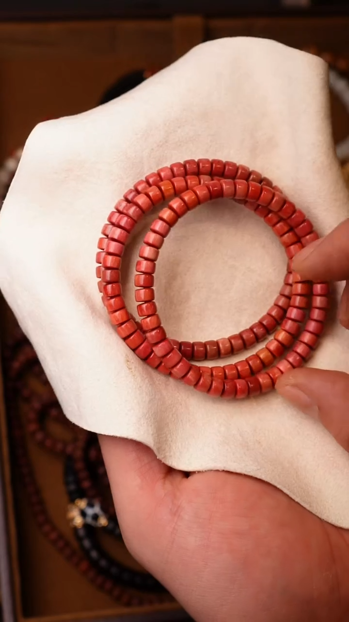 非洲檀香手串/手链粉象药片6mm