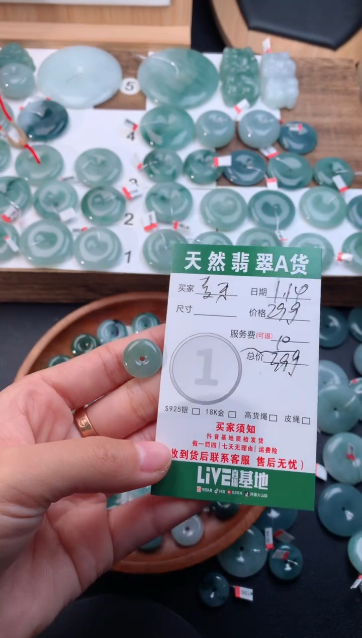 【闪购商品】翡翠颈饰未镶嵌天然翡翠平安扣