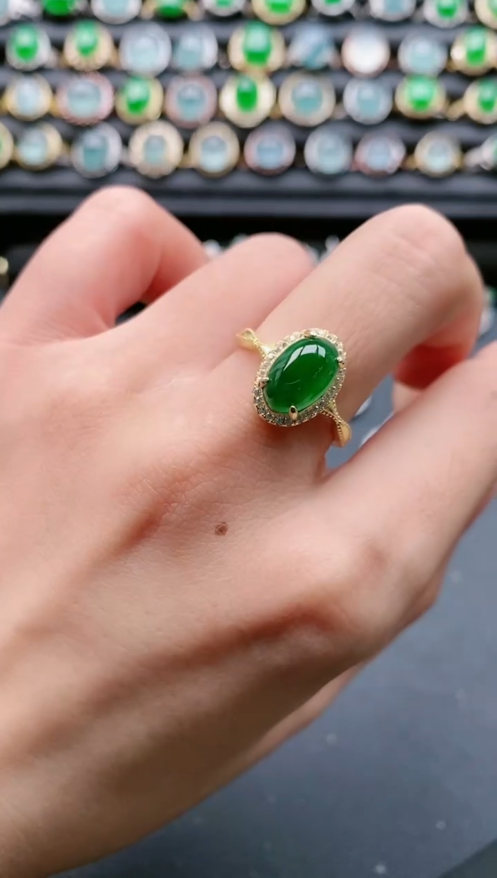 【闪购商品】翡翠戒指银S925镶嵌1111111