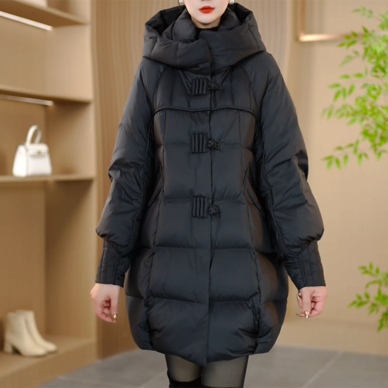 24731-1冬季新款优雅时尚百搭气质显瘦减龄休闲鸭绒羽绒服