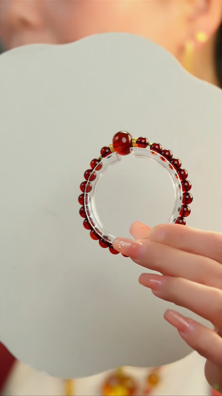 【闪购商品】血珀手链未镶嵌血珀14+柿柿如意手串7+