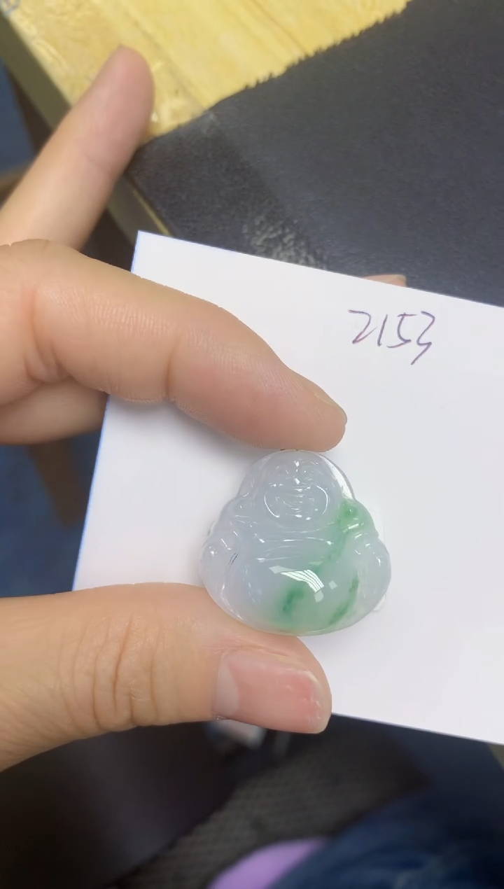 【闪购商品】翡翠18K金镶嵌挂件天然翡翠A货