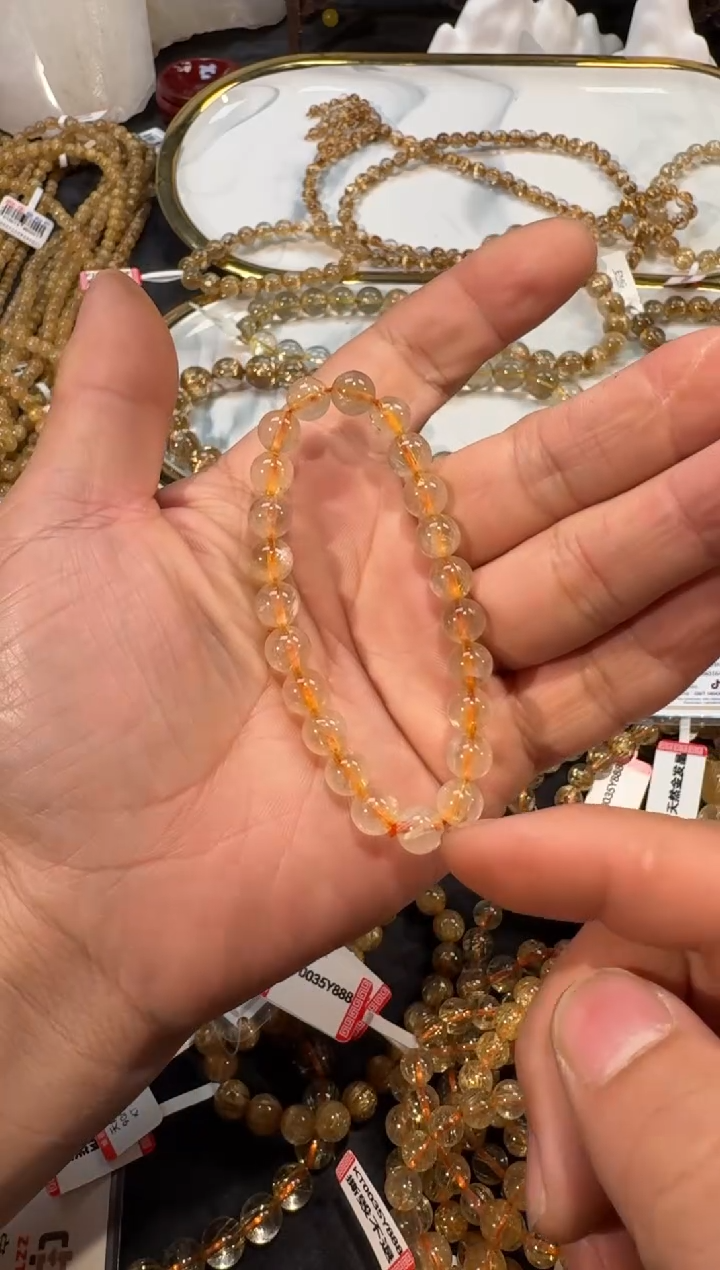 未镶嵌手串发晶SJ-506金发晶