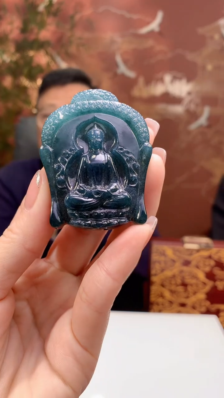 【闪购商品】定制翡翠未镶嵌1002ry-毛货挂件32