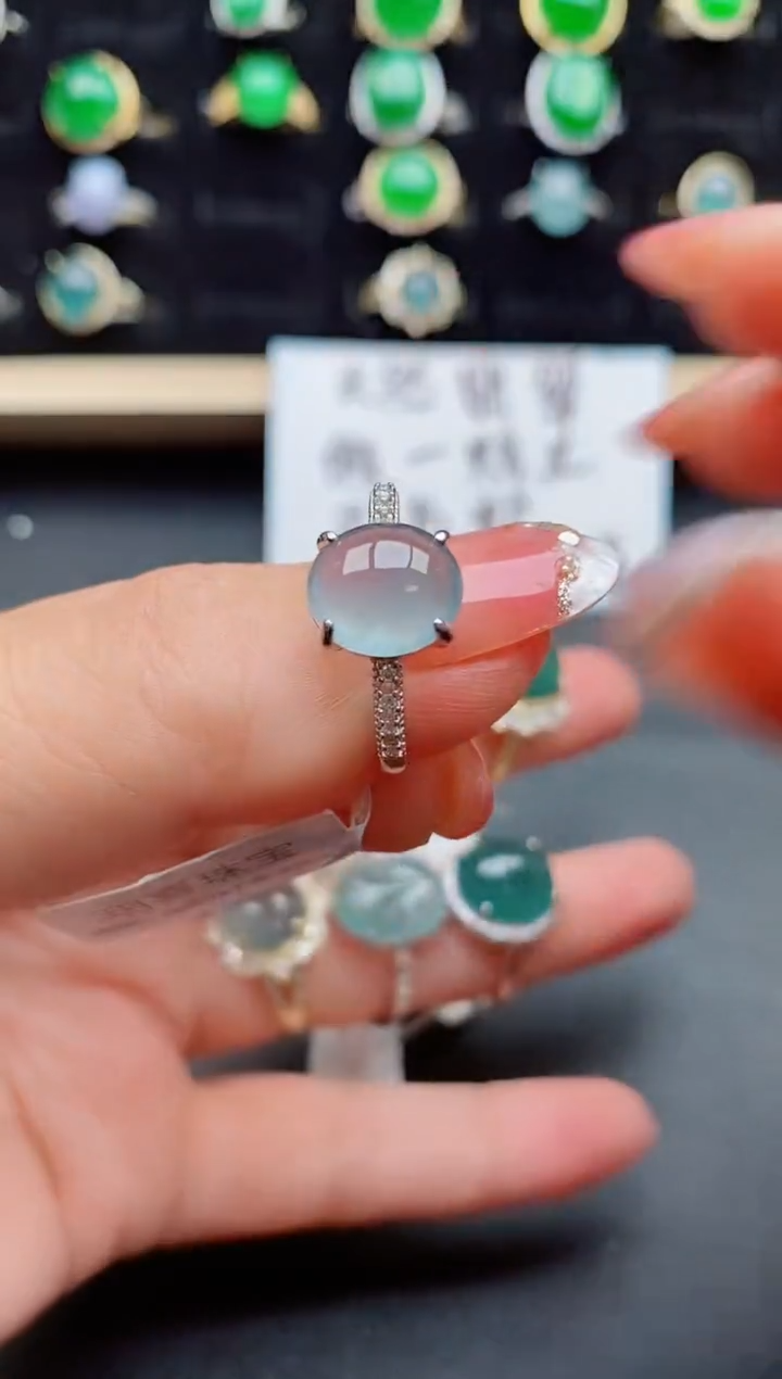 【闪购商品】翡翠戒指银S925镶嵌2121