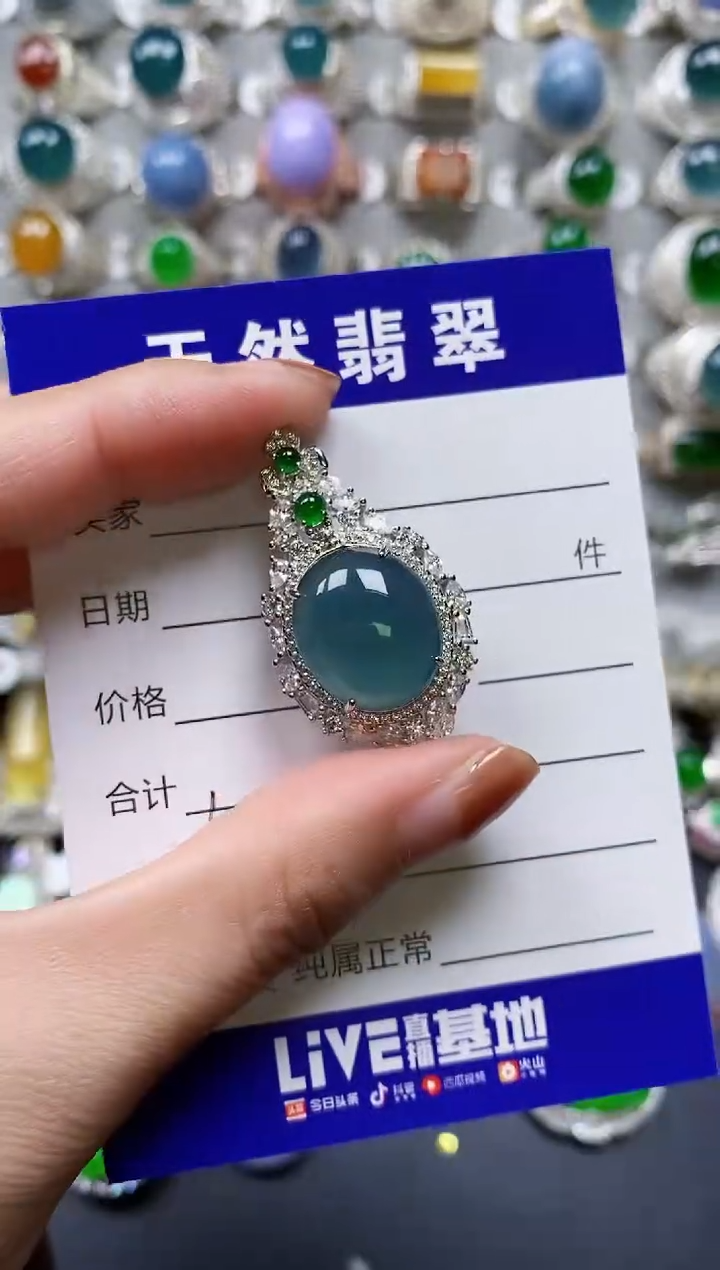 【闪购商品】翡翠颈饰银S925镶嵌0694