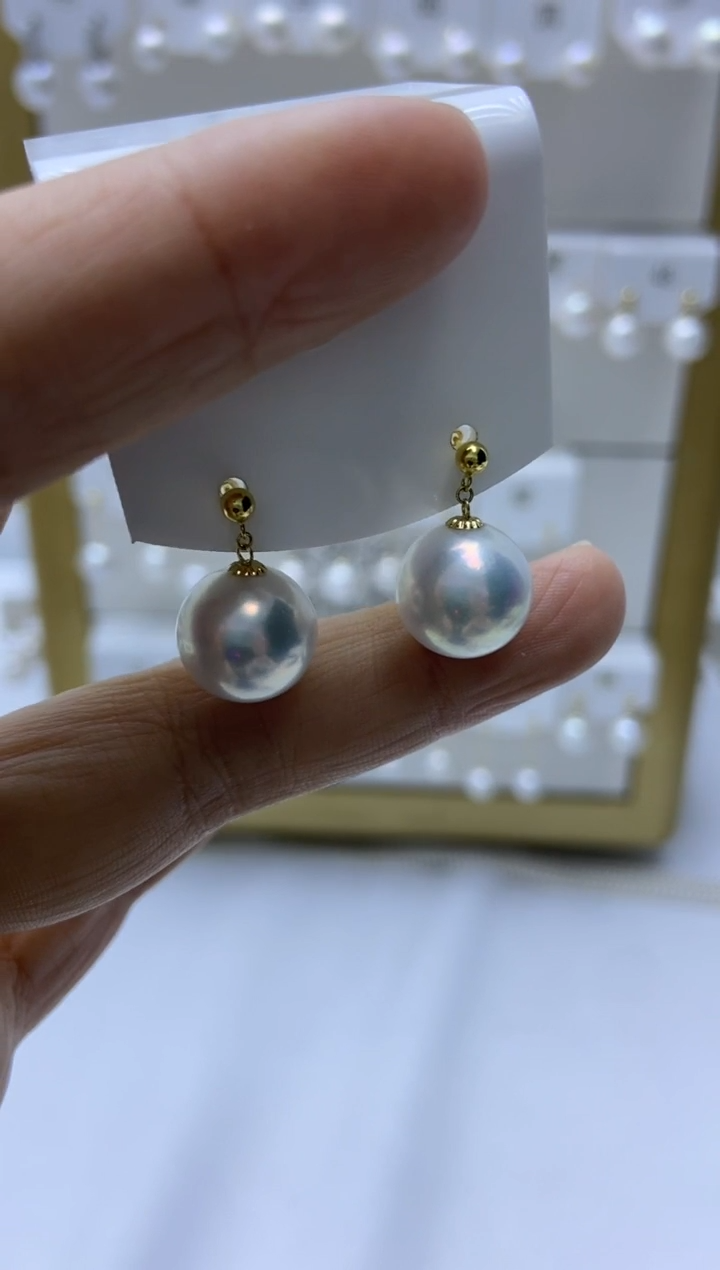 18K金镶嵌耳饰淡水珍珠46