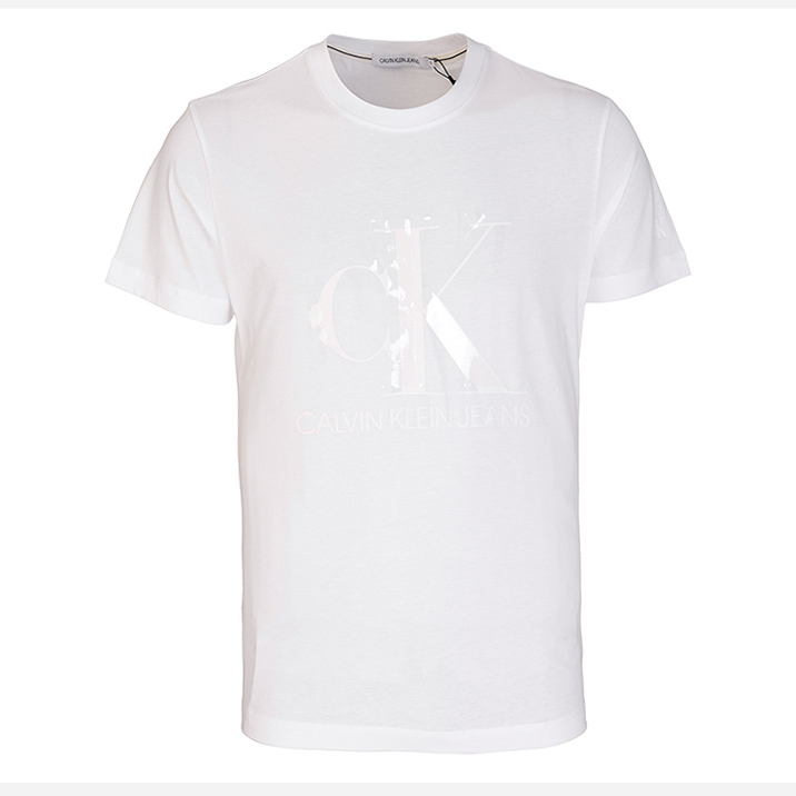 Calvin Klein/卡尔文·克雷恩夏季男式经典大Logo纯色白T恤99200
