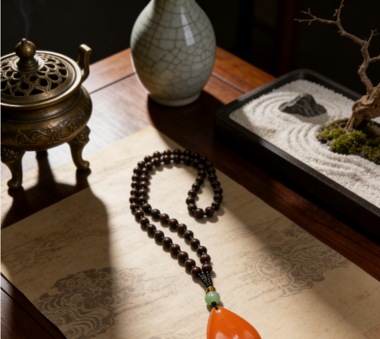 增香沉香木【鹏飞甄选】精品时尚毛衣链-LJ-12