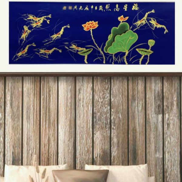 张光兴作品 福星高照 六尺蓝