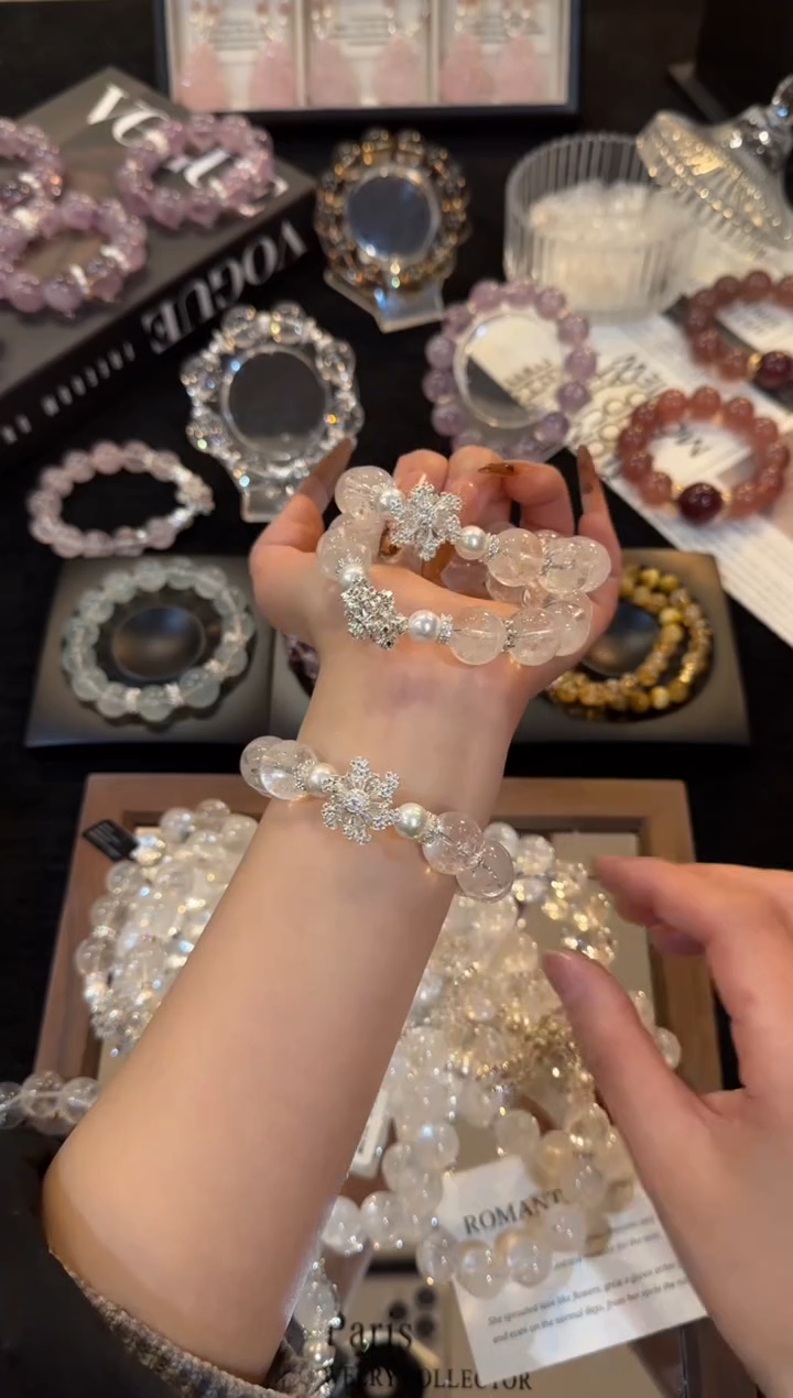 合金手链水晶白阿赛x3534