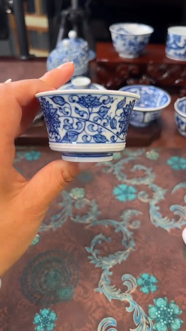 镹曰茶闲柴窑手工手绘青花