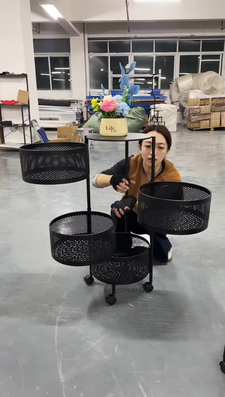 合金四层旋转菜篮子/直径30高度79