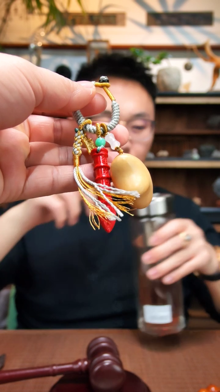 天然辰砂朱砂文昌笔包挂ZD