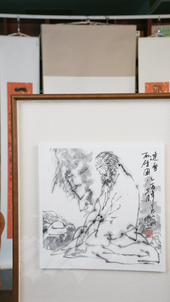 【闪购商品】国画吴老师 《达摩图》34*34 hk