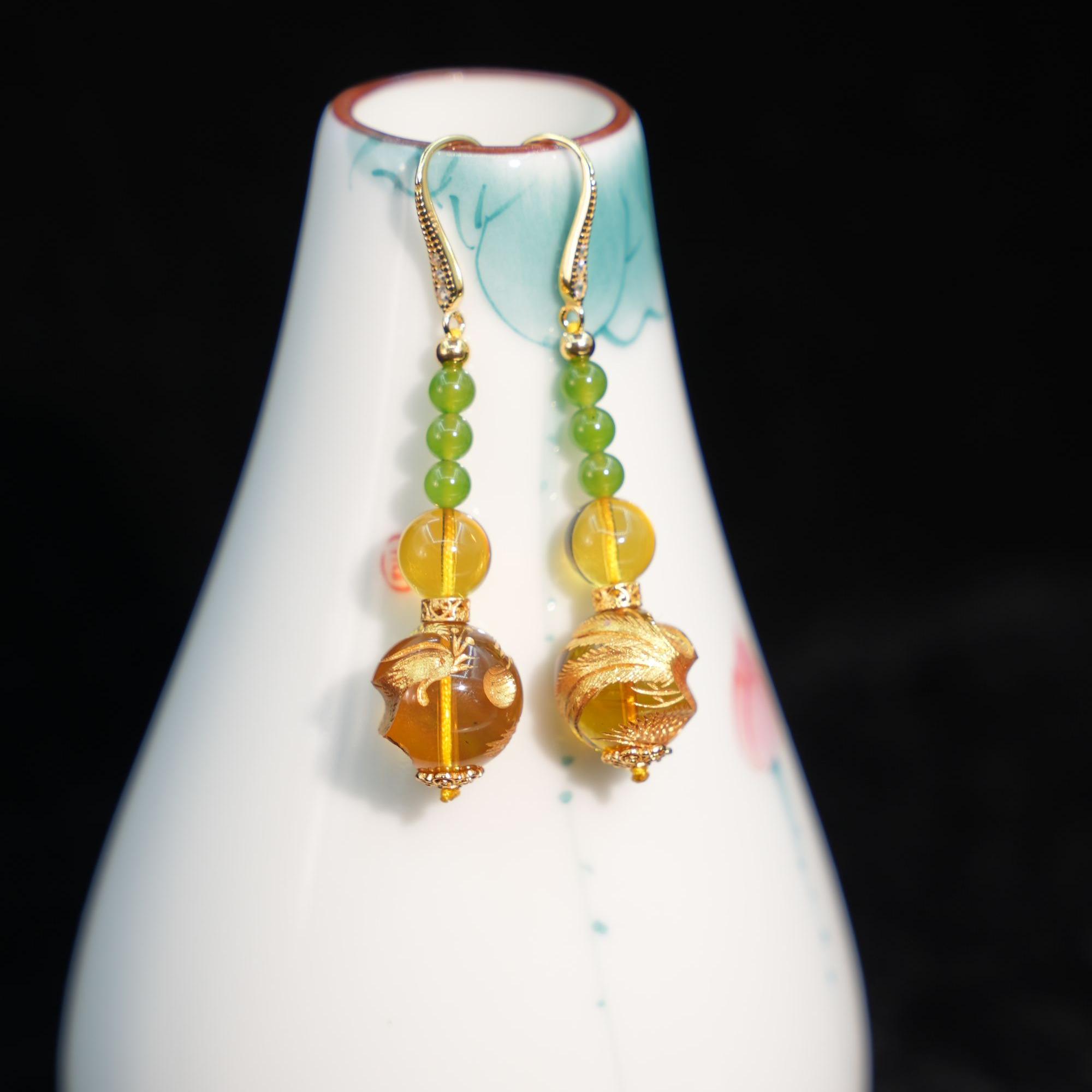 12+鎏金-凤凰DIY耳钩耳环多样性发一件YB4126902