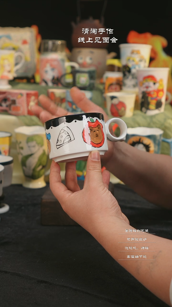 【闪购商品】摆件亲工手绘陶瓷-
