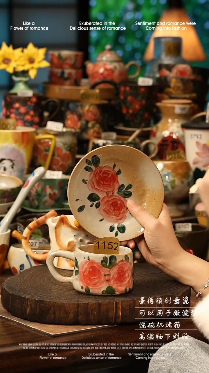陶瓷景德镇高温釉下彩手工手绘款式@A1152@