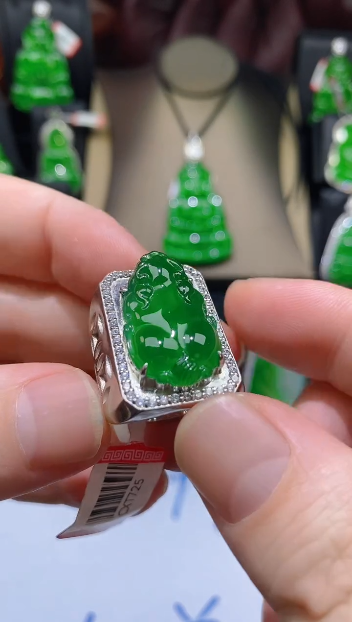 【闪购商品】翡翠颈饰未镶嵌翡翠貔貅U05