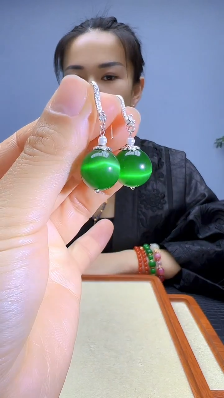 非金属珐琅非金属无高货diy劲饰圆珠耳钩