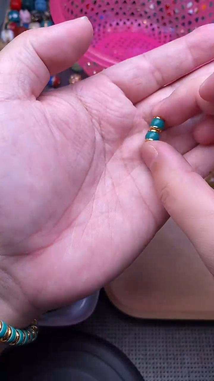 手工艺品琉璃精工镶嵌老油绿汉堡卡6+mm 一对发