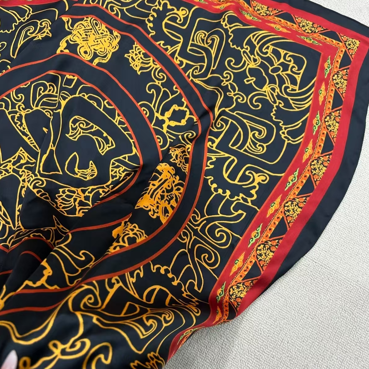 95【福寿安康】180*90大长巾春秋流行内搭丝巾百搭
