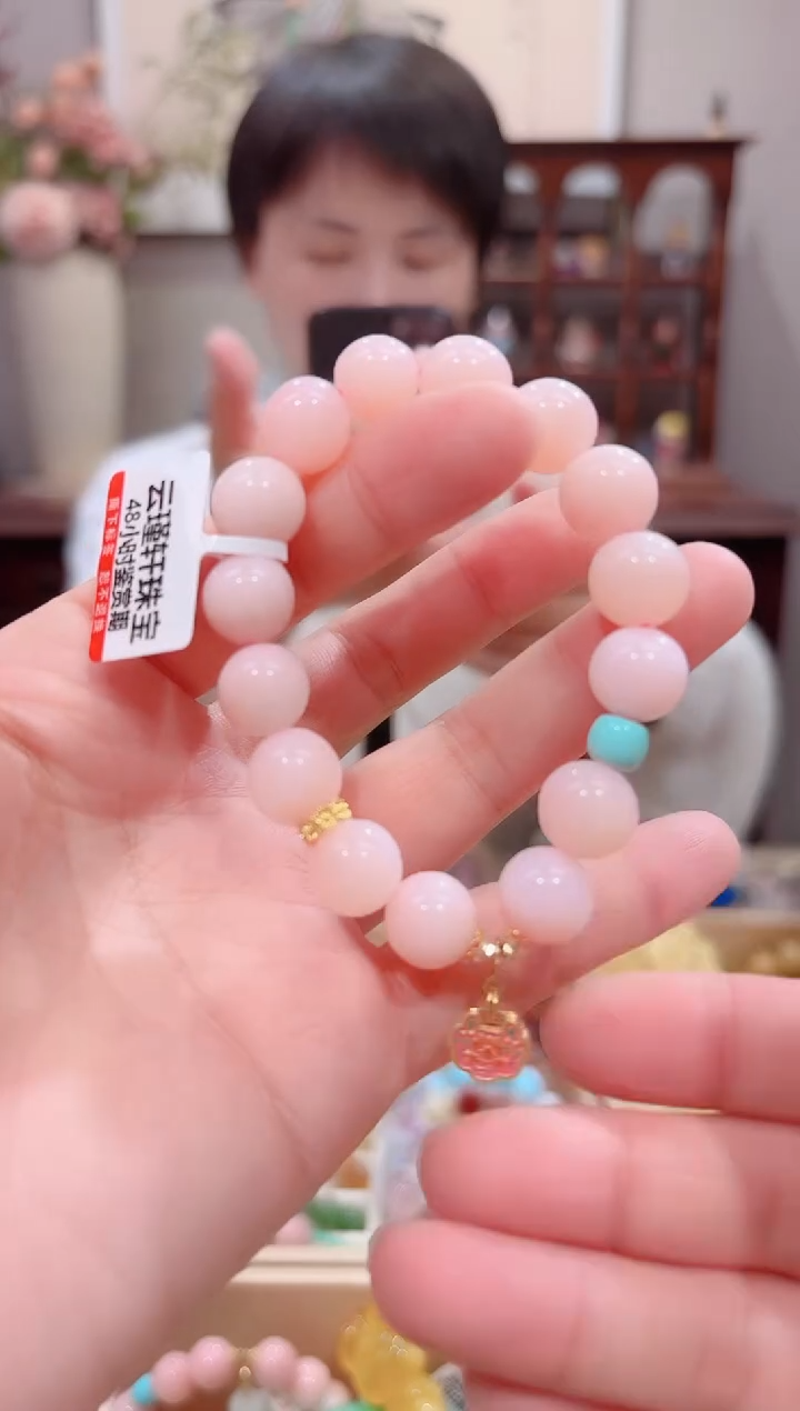 【闪购商品】蛋白石手串18K金镶嵌设计款珠串11