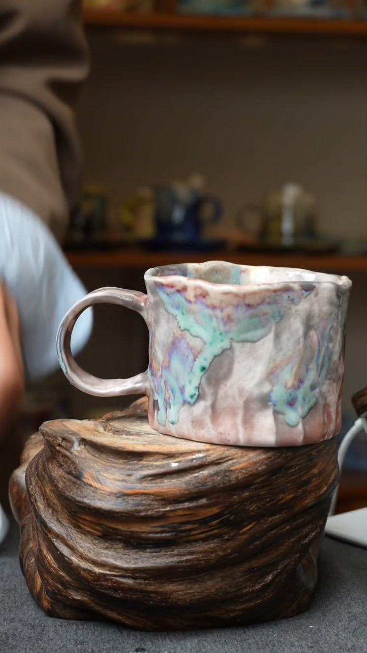 杯子陶553景德镇手创颜色釉杯（食品级）微瑕