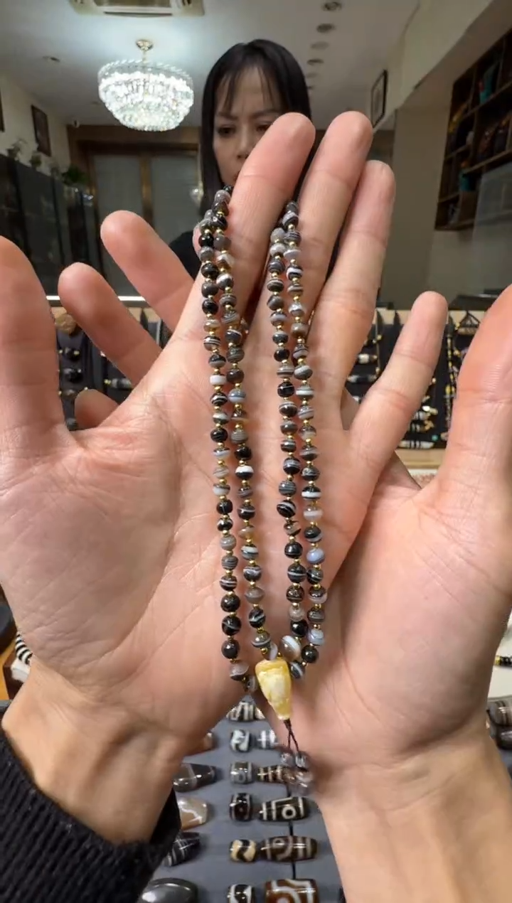 【闪购商品】玛瑙/玉髓珠宝半成品未镶嵌玛瑙珠项链