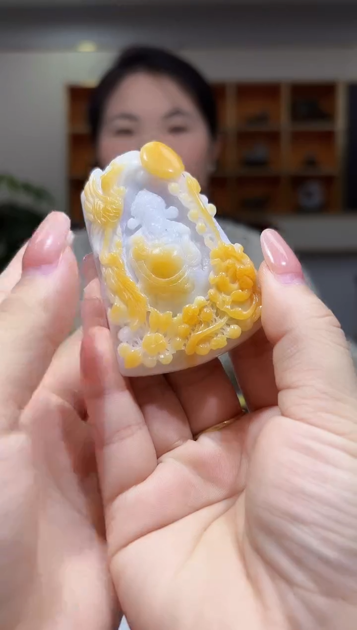 未镶嵌定制翡翠10/0825/C/发其一件/财神